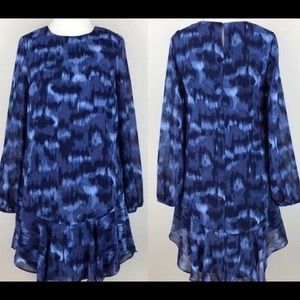 NWOT BCBG dress blue abstract print